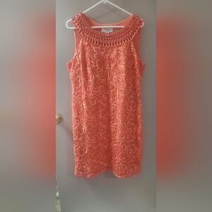 Elegant J Howard Coral Lace Dress